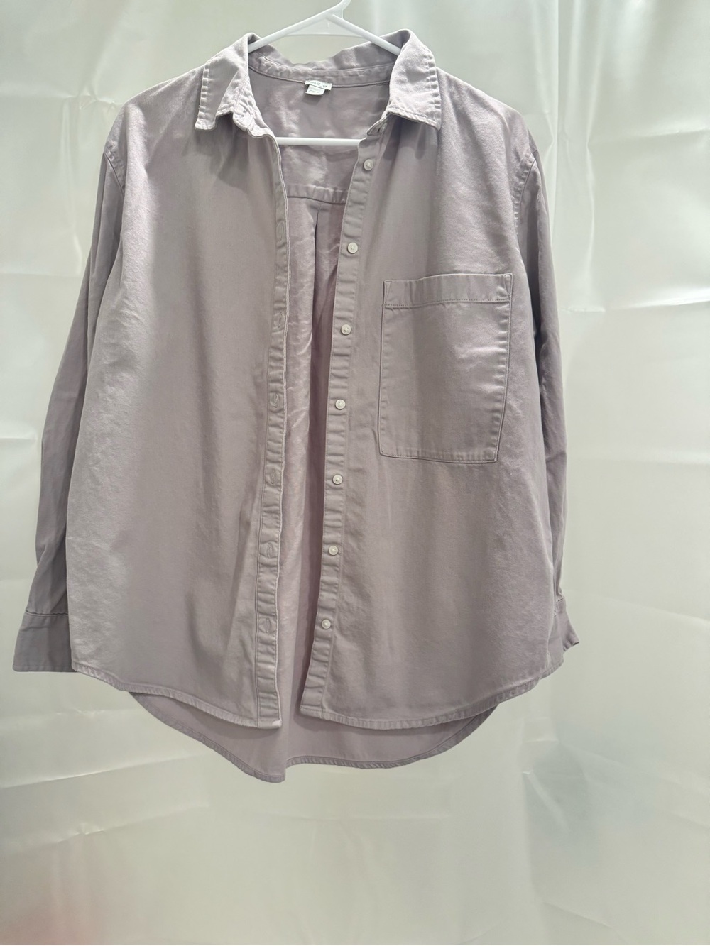aerie women Casual Button-Down Shirt — Light Lavender